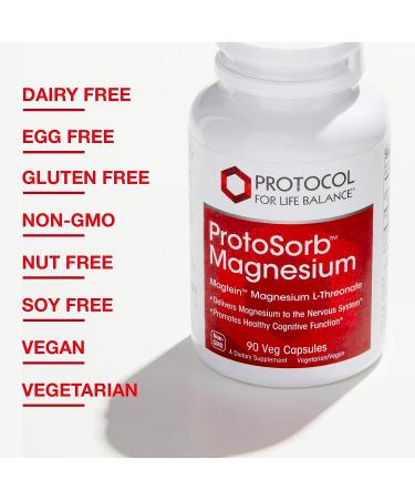 Protocol For Life Balance Magtein - Supports Nervous System & Cognitive Function - 90 Veg Capsules - Buy Online on GoSupps.com