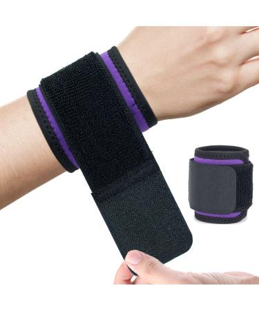 Wrist Brace 2 PACK Wrist Wraps for Carpal Tunnel for Women. Wrist Support for Weightlifting/Fitness/Sports/Pain Relief. Highly Elastic Adjustable Flexible Comfortable and Multi-Functional Violet Mysterious Violet & ...