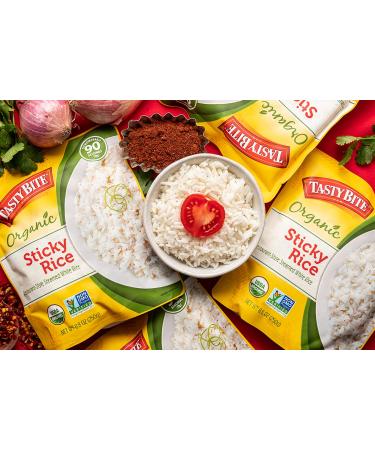 Tasty Bite Organic Sticky White Rice - Ready to Eat 8.8 oz (Pack of 6) | Microwaveable & Delicious - Buy Online on GoSupps.com