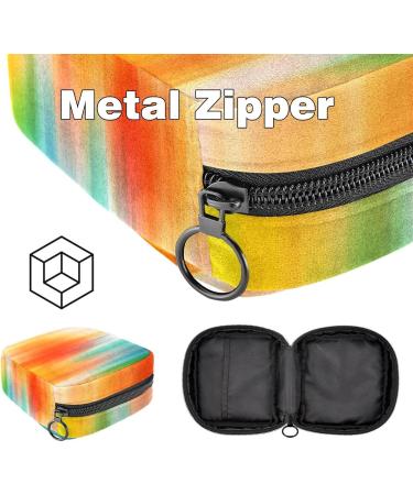 Shop Muooum Glitter Rainbow Stripes Menstrual Bag - Zippered Tampon Collector for Women & Girls (Pack of 1) - Buy Online on GoSupps.com