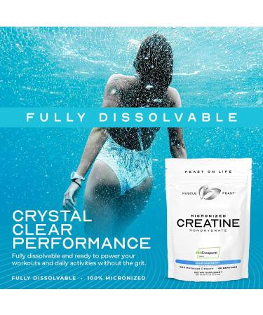 Muscle Feast Creapure - Micronized Creatine Monohydrate Powder | Premium Pre-Workout or Post-Workout | Creatine for Women & Men | Easy to Mix Vegan Gluten-Free Safe and Pure (Unflavored 250g) Unflavored 8.82 Ounce (Pack  - Buy Online on GoSupps.com