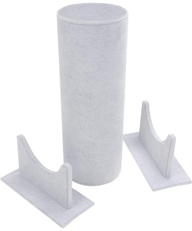 Buy Belle Vous Gray Velvet Hair Ripe Stand | Removable T-Shaped Jewelry Holder for Hair Accessories & Headbands - International Shipping Available - Buy Online on GoSupps.com