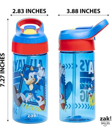 Zak Designs Sonic the Hedgehog Kids Water Bottle - 17.5 oz, Pack of 2, Leak-Proof, Non-BPA, Durable Plastic, Spout Cover, Carrying Loop - Ideal for Travel - Buy Online on GoSupps.com