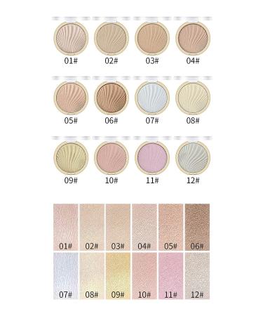 SUMEITANG Waterproof Shimmer Highlighter Palette - Long Lasting Natural Sparkle Makeup for All Skin Tones (09) - Buy Online on GoSupps.com
