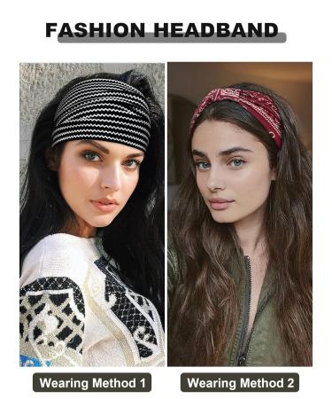 Buy Propog Women's Hair Bands - 6 Pieces Boho Headband Set for Summer & Yoga | Elastic Wide Hair Straps & Accessories - Buy Online on GoSupps.com