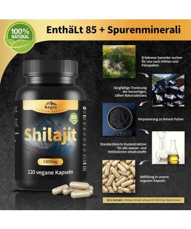 Region Original Shilajit capsules natural Himalayan organic resin extract 100 pure Shilajit as a nutritional supplement for energy vitality wellbeing Born in Europe 1300mg 120 tablets 1 piece 1er Pack - Buy Online on GoSupps.com