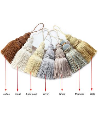 Fenghuangwu Colorful Tassel Key Tassel DIY Accessories for Curtain and Home Decoration- Mix Blue (2PCS) - Buy Online on GoSupps.com