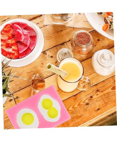 MAGICLULU Fried Egg Mold Silicone Molds 3D Resin Molds Simple Mold DIY Cake Making Mold Fried Eggs Bakeware 10.5X7.2CM Pink - Buy Online on GoSupps.com