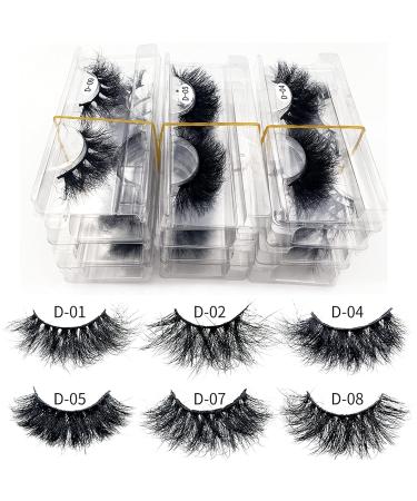 Wholesale 25mm Fluffy 3D Eyelashes - Dramatic Long & Thick Nerz - 20 Pairs Mixed Styles - Buy Online on GoSupps.com