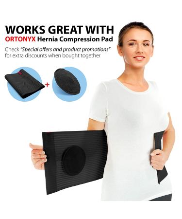 Ortonyx 10.25 Abdominal Binder for Men and Women - Postpartum/Po-op Support Belt - Black S/M (22-35) - Buy Online on GoSupps.com