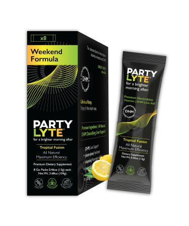 Better Mornings with Electrolytes DHM 600mg NAC Ginger Vitamins & Minerals - Hydrate Packets for Optimal Hydration - Oral Solution Drink Mix | Weekend Formula 8 Count