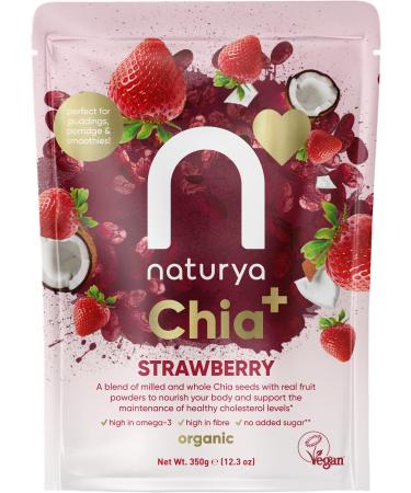 Naturya Chia+ Milled Chia Seed Blend (Strawberry) 350g - Buy Online on GoSupps.com