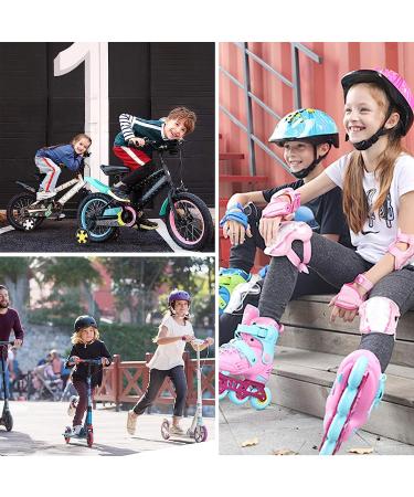 Kids Protective Gear Set | Soft Knee Pads, Elbow Pads, Wrist Guards - for Skating, Cycling, Rollerblading, Scooter, Skateboard | Boys Girls | Butterfly-Pink S - Buy Online on GoSupps.com