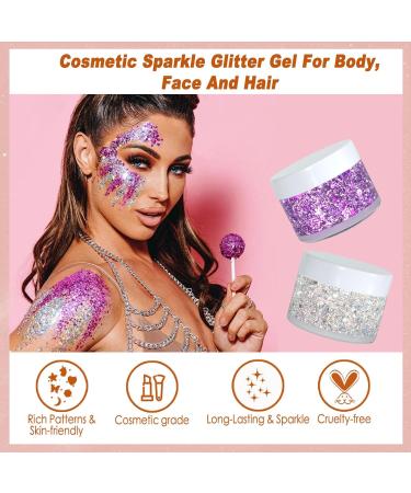 Buy Boko 50ML Patriotic Body Glitter Gel - Red White & Blue Chunky Makeup for Face Hair & Body | Perfect for 4th of July Olympics & Rave Parties - Buy Online on GoSupps.com