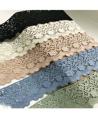 6CM Europe Flower Pattern Embroidery Trim - 4 Yards, Light Green - Buy Online on GoSupps.com