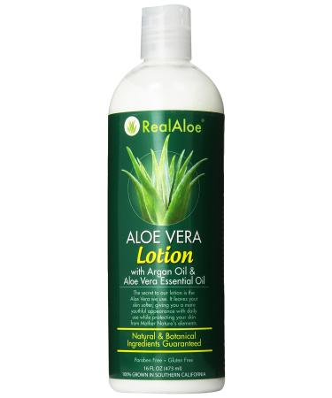 Real Aloe Lotion Aloe Vera 16 Fluid Ounce