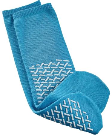 Green Sky Teal 12 Pairs Bariatric Non-Slip Grip Socks for Men and Women - One Size - Buy Online on GoSupps.com