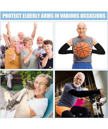 Janmercy Elder Skin Protector Sleeves - 9 Pairs Thin Skin Arm Sleeves for Bruise Protection - Compression Arm Sleeves for Men and Women - Buy Online on GoSupps.com