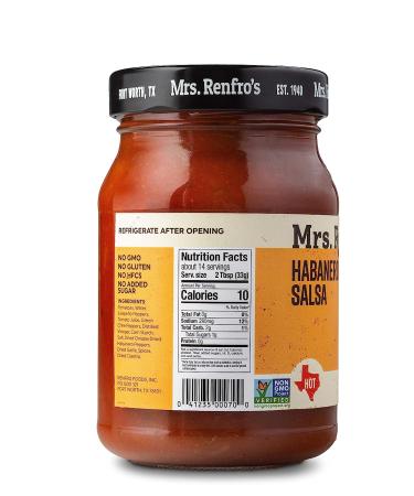Mrs. Renfros Habanero Salsa 16 oz. 2-Pack - Non-GMO & Gluten-Free - Buy Online on GoSupps.com