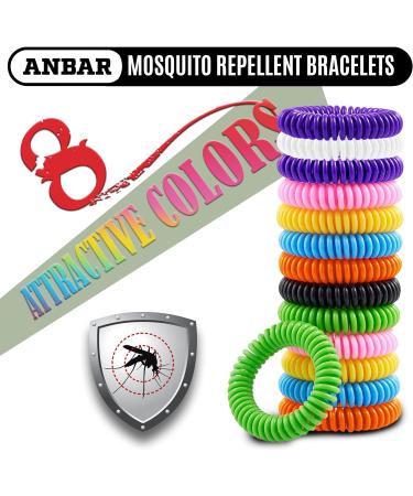 Anbar Mosquito Repellent Bracelets Bands for Adults and Kids 14 Pack All-Natural Deet-Free Non-Toxic Protection Stretchy Waterproof Anti-Mosquito Wristbands for Hiking and Camping - Buy Online on GoSupps.com