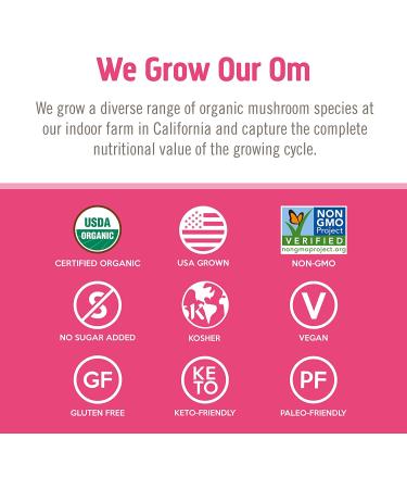 Om Mushroom Beauty Blend Powder - Superfood Supplement for Hair, Skin & Nails | 3.5 oz | Chaga, Cordyceps, Maitake - Buy Online on GoSupps.com