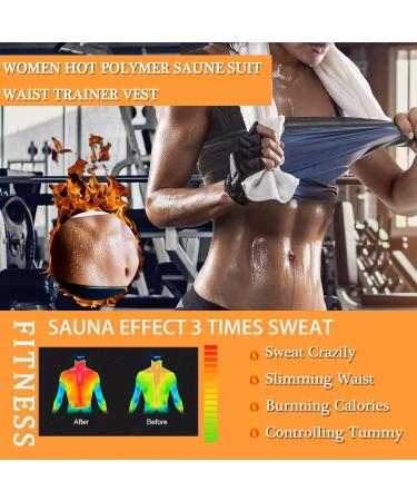 Fitever Women's Sauna Suit Sweat Vest | Waist Trainer & Body Shaper for Weight Loss | Black L/XL - Buy Online on GoSupps.com