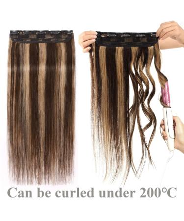 Buy Dark Brown Clip-In Hair Extensions | Thick Real Human Hair Weft 22 | 100g for Volume - Buy Online on GoSupps.com