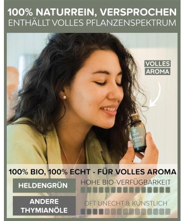 Heldengr n Bio Thymian Oil 100% Naturrein - 2 x 30 ml Thyme Essential Oil from Greece - Certified Natural Food - Buy Online on GoSupps.com
