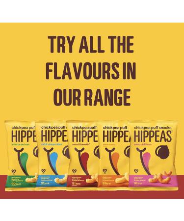  HIPPEAS HIPPEAS Chili Hot Chili Sriracha Chickpea Puff Vegan Chips | 10 78g Sharing Bags | Plant Based Protein & Fiber Source Gluten Free & Artificial Flavours Light Crunch 91 Calories Per Serving - Buy Online on GoSupps.com