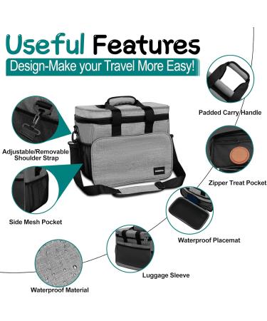 Large Dog Travel Bag Set | Includes Collapsible Food Containers & Chains | Perfect for Weekend Getaways - Buy Online on GoSupps.com