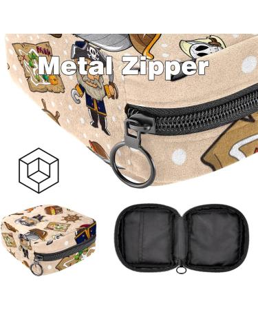 Shop Pirate-Themed Storage Bags for Women Zippered Cup Pockets Menstrual Inserts & More Multi-Colored Design - Buy Online on GoSupps.com