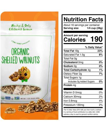 Organic Unsalted Walnuts 2 Pack (2LBS/16oz bags) | Raw Halves & Pieces for Snacking, Baking, Topping | Non-GMO, No Preservatives - Buy Online on GoSupps.com