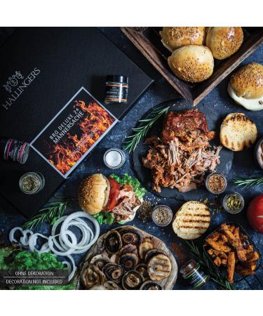 Hallingers BBQ Deluxe 24 Men's Spice Gift Set - Handmade International BBQ Spices | Perfect for Mother's Day & Father's Day Gifts - Buy Online on GoSupps.com