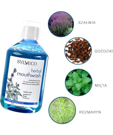 Sylveco Mouthwash 500 ml - Natural Oral Care for Fresh Breath & Healthy Gums - International Shipping Available - Buy Online on GoSupps.com