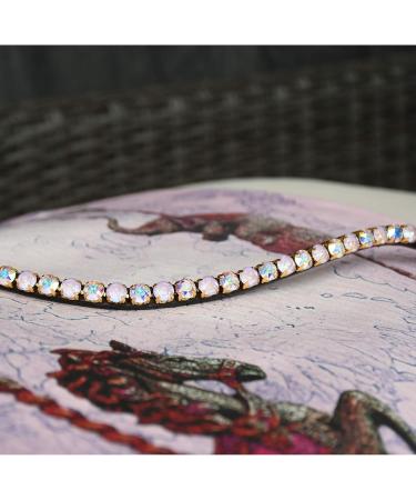 Happiness Hinge Horse 'Lavender' - Glitter Stone Pony Leather Saddle Dark Brown Curved Design - Buy Online on GoSupps.com