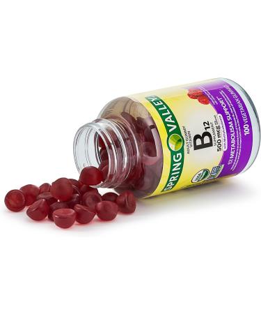 Spring Valley Adult Gummy Vitamin B12 100 Gummies - Metabolism Support - Natural Fruit Flavor - Buy Online on GoSupps.com