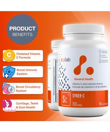 ATP LAB | Syner-C 90 caps | Syner-C The Ultra-Potent chelated Vitamin C Formula Combined with quercetin for Optimal Immunity. - Buy Online on GoSupps.com