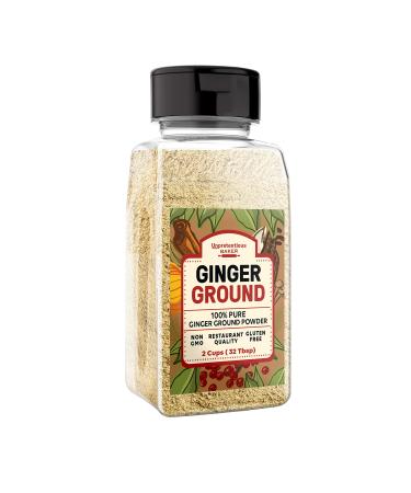Ground Ginger By Unpretentious Baker, 2 Cups, Gluten Free, Indian & Asian Cuisine, Slotted Cap Spice Shaker