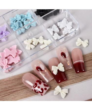 30 3D Nail Art Decorations 3D Bows Nail Colorful Bowknot Nail Accessories For Nail Art Designs DIY Crafting Bows Nail - Buy Online on GoSupps.com