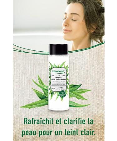 alkmene Organic Aloe Vera Facial Toner - Facial Cleansing Lotion for All Skin Types - Vegan Free from Silicones Parabens Mineral Oils PEGs SLS and SLES (1x 200 ml) - Buy Online on GoSupps.com