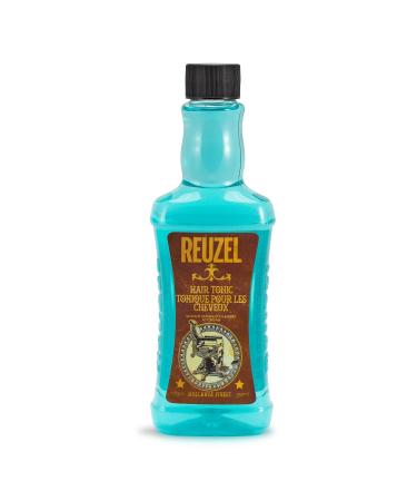 REUZEL Hair Tonic - Oil Free Formula - Won'T Weigh Hair Down - Nostalgic Barbershop Fragrance - Restores Healthy, Natural Looking Shine - Can Be Used As A Cutting Lotion On Wet Hair - 11.83 Oz