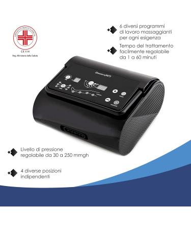 Dinamicamed Pro 4.0 Pressotherapy Device - Professional Lymphatic Drainage 6 Programs 4 Air Chambers Compact Leg & Arm Massage System - Buy Online on GoSupps.com
