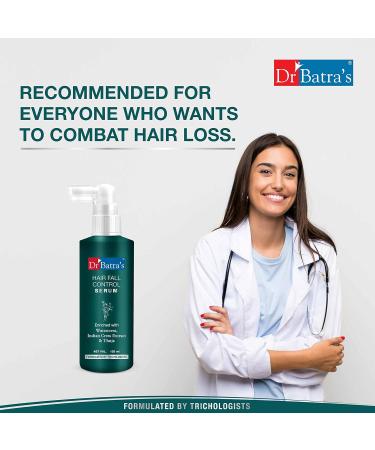 Dr Batra's Hair Fall Control Serum - Thuja Henna & Amla | Paraben & Sulphate Free | Trichologist Formulated | 125 ml - Buy Online on GoSupps.com