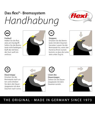 Flexi Giant M 8m Dog Leash - Ideal for Dogs up to 25kg - Black/Neon Yellow - International Shipping Available - Buy Online on GoSupps.com