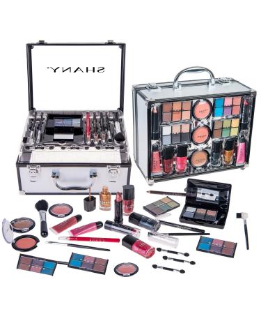 SHANY Carry All Trunk Makeup Set (Eye shadow palette/Blushes/Powder/Nail Polish and more) Holiday Set#1