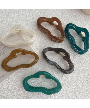 Hair Clips Hair Claws Clips Jelly Hair Clamps Plastic Irregular Hair Hair Accessories Women Girls(Color:Brown) - Buy Online on GoSupps.com