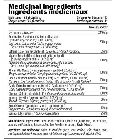 Thermal XTC Iced Raspberry 30 serv - thermogenic fat burner - pre-workout - Buy Online on GoSupps.com