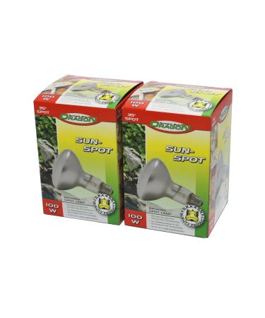 Tropic-Shop Dragon - Reptile Basking Spot - Sun Spot 100 Watt Value Pack (Double Pack)