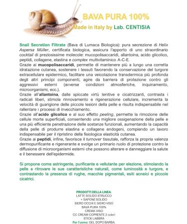 Bave d Escargot Purissime 100% 30 ml | R g n rant naturel | claircissant Anti- ge | Fabriqu en Italie | Cosm tique biologique pour le visage et le corps - Buy Online on GoSupps.com