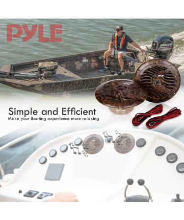 Pyle 6.5 Inch Marine Speakers - IP44 Waterproof, 150 Watt Power, Camouflage Hunting Style - PLMR60DK (1 Pair) - Buy Online on GoSupps.com